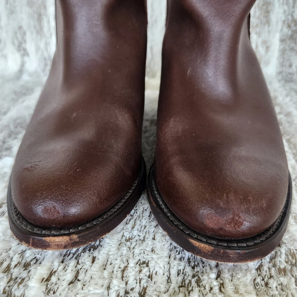 El Estribo Spanish "Camperos" Riding Boots Brown Leather | Women's Size 39, 8 US - Picture 5 of 15